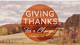 Giving Thanks…for a Change!Giving Thanks…for a Change!